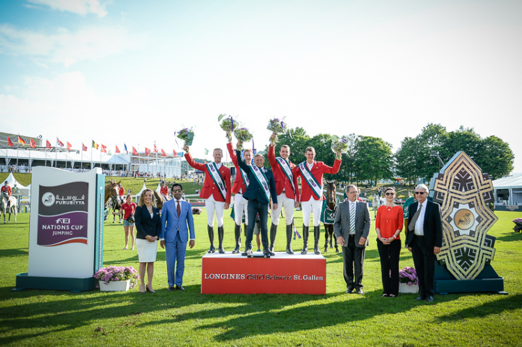 Bélgica gana la Furusiyya FEI Nations Cup Jumping de St. Gallen en Suiza.