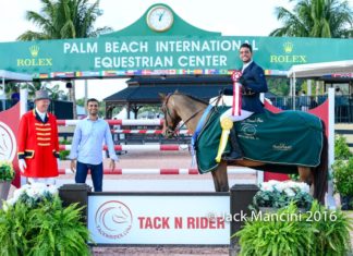 Emanuel Andrade histórico en Wellington al finalizar uno-dos-tres en el Gran Premio.