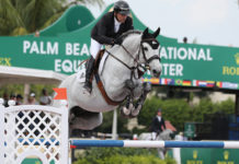 Eric Lamaze con su primer triunfo del WEF en el FEI $35,000 WEF Challenge Cup Rnd 3.