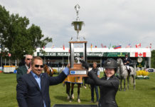Lucy Deslauriers se crece en el ATCO Challenge de Spruce Meadows.
