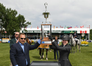 Lucy Deslauriers se crece en el ATCO Challenge de Spruce Meadows.