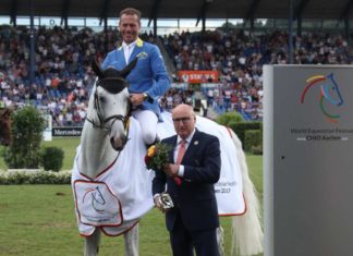 Christian Ahlmann a placer en el Jumping Competition.