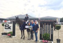 Toshiki Masui con la victoria en el Prijs Stephex Horsetrucks.