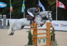 Emanuel Andrade segundo en el $35,000 CSl2* Hollow Creek Farm I.45m Welcome.