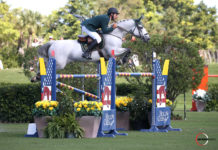 Francisco Mesquita Musa la sorpresa del $35,000 Hollow Creek Farm 1.50m Classic.