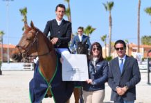 Harold Boisset y T’Obetty du Domaine volaron en el CSI3* MET Oliva 2018.