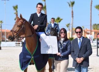 Harold Boisset y T’Obetty du Domaine volaron en el CSI3* MET Oliva 2018.