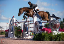 Rodrigo Pessoa el mejor del $50,000 Dutta Corp Grand Prix CSI 2* en el WEF 2018.