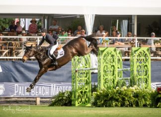 McLain Ward con la victoria del $213,300 Longines Grand Prix en Wellington.